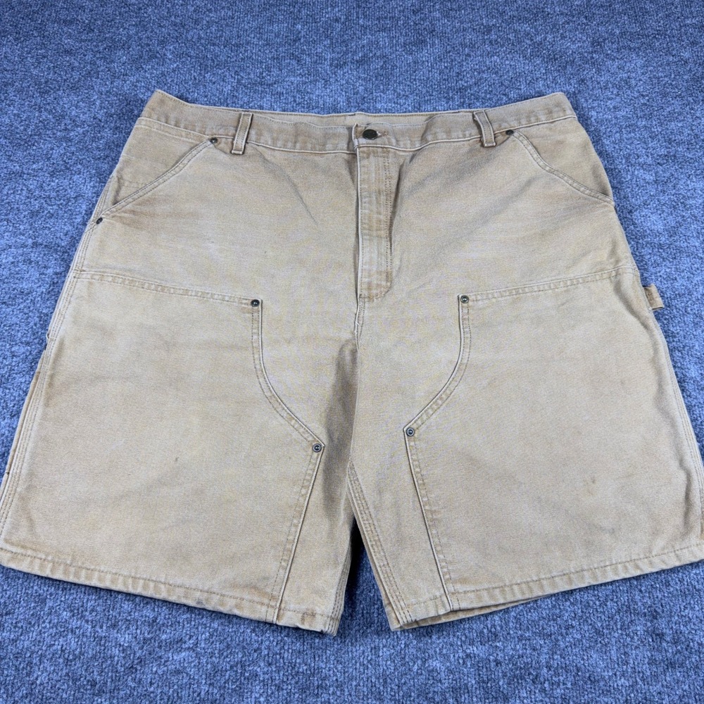 Vintage Y2K Carhartt Shorts Mens 40 Tan Duck Canvas Carpenter Double Knee USA